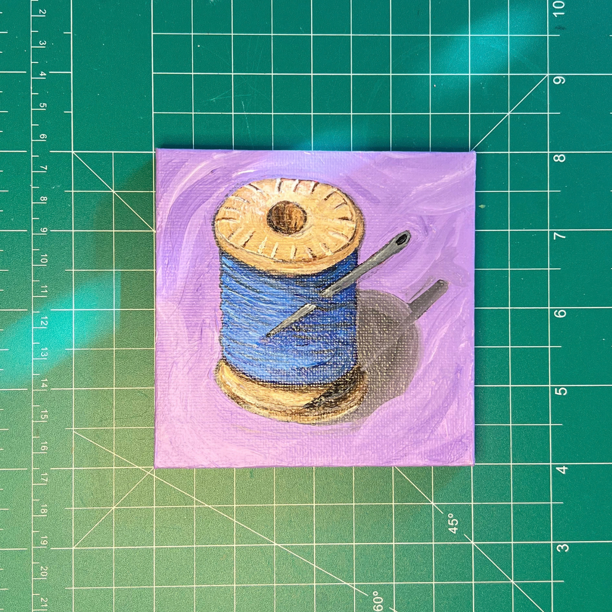 Spool of Thread - Original Mini Canvas