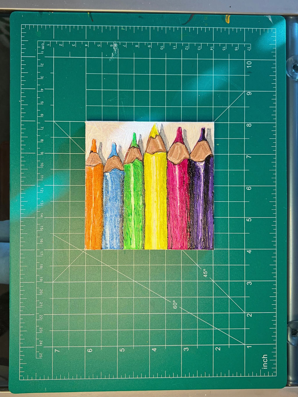 Colored Pencils - Original Mini Canvas
