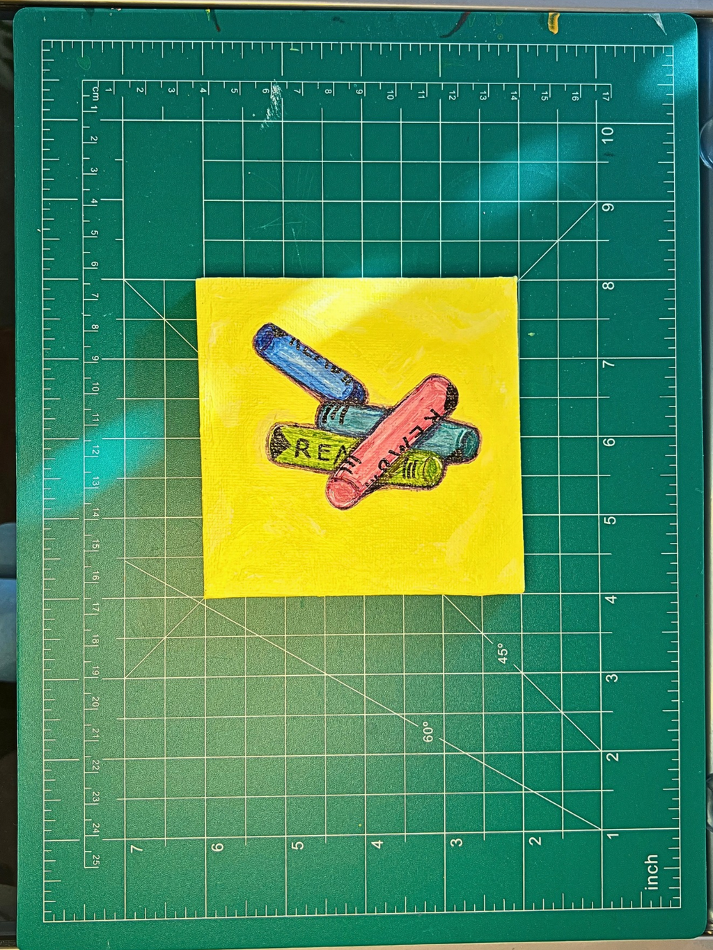 Oil Pastels - Original Mini Canvas
