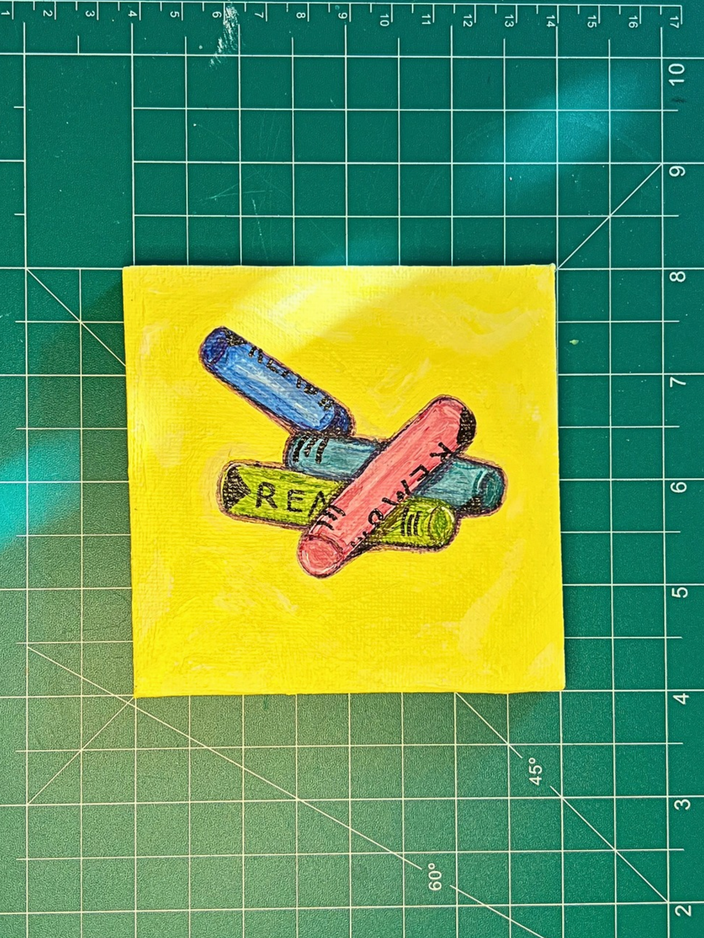 Oil Pastels - Original Mini Canvas