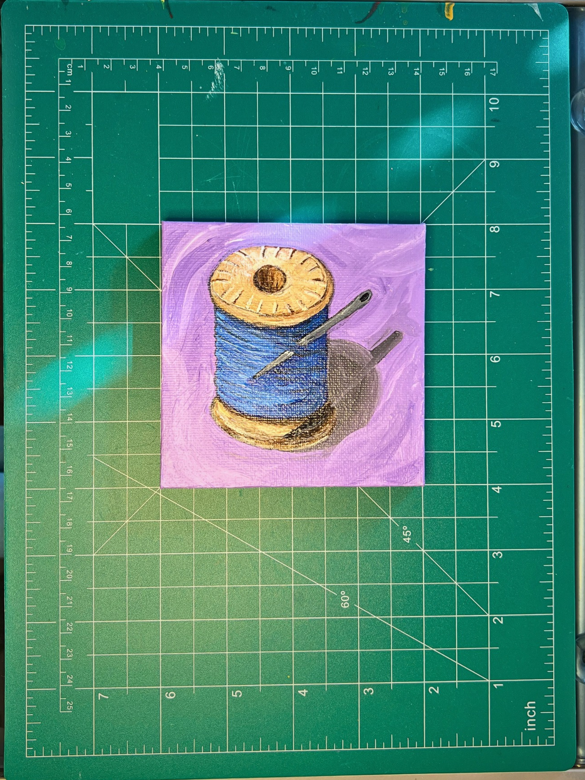 Spool of Thread - Original Mini Canvas